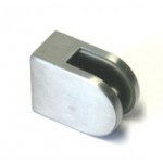 V2A Glashalter 63x45 mm für flachen Anschluss