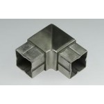 Edelstahl-Steckecke für Rohr 40x40x2 mm, geschliffen K240