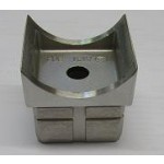Edelstahl Rohrsattel für Rohr 40x40x2,0 mm und Anschluss Ø 42,4 mm