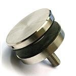 Edelstahl Punkthalter Ø 72 mm, flacher Kopf